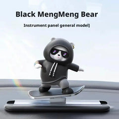 Dashboard Car Ornaments Skateboard Bear Sliding Bear Creative Car Cartoon Interior Decoration Interior Accessories