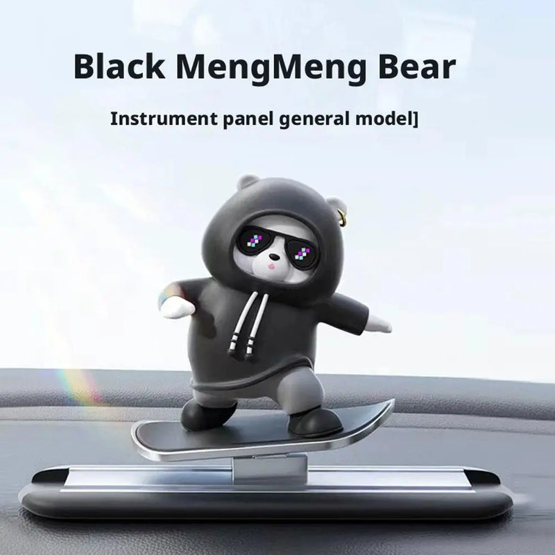 Dashboard Car Ornaments Skateboard Bear Sliding Bear Creative Car Cartoon Interior Decoration Interior Accessories