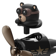 Rotating Pilot Bear Ornaments Outlet Car Air Freshener Vent Clip Perfume Airplane Fragrance Diffuser Decorations Accessories Men