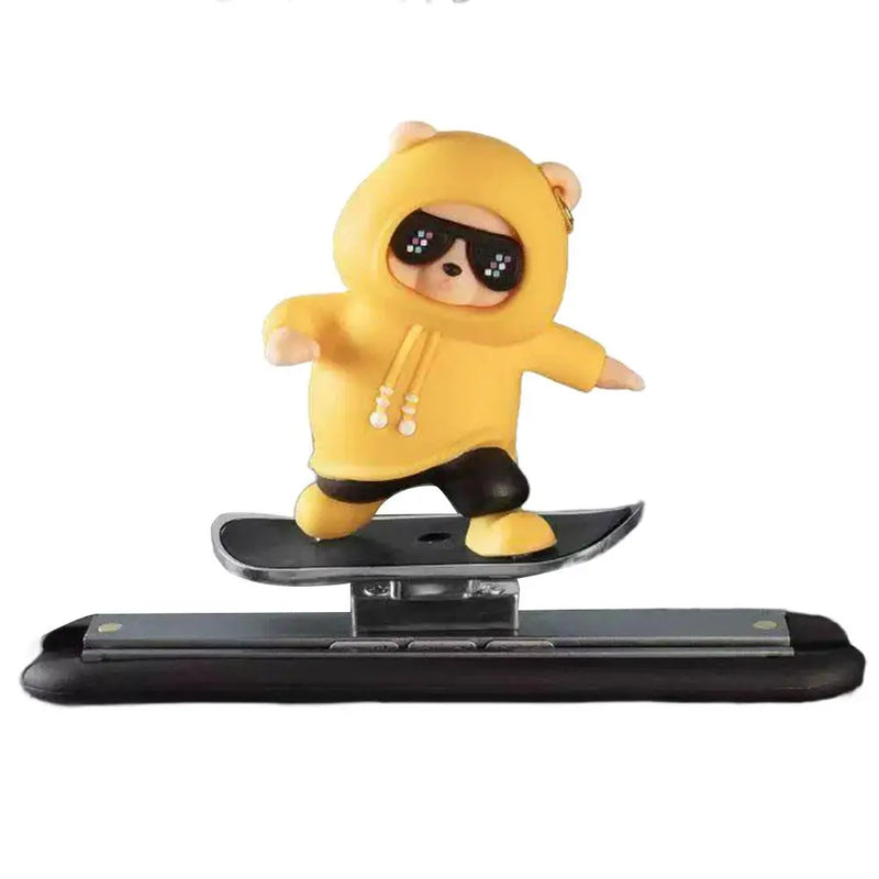 Dashboard Car Ornaments Skateboard Bear Sliding Bear Creative Car Cartoon Interior Decoration Interior Accessories