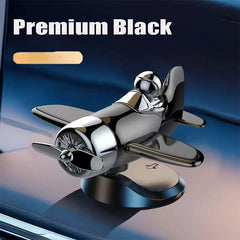 Solar Powered Rotating Airplane Car Dashboard Ornament 360° Auto Spin Decor Airplane Ornaments Car Interior Decoration