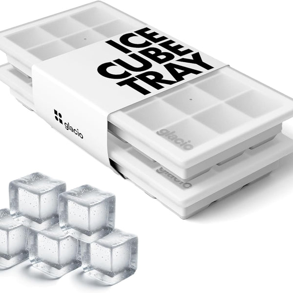 Ice Cube Tray – Small Silicone Molds with Lids, Bpa-Free and Flexible for Cocktails and Beverages – Set of 2