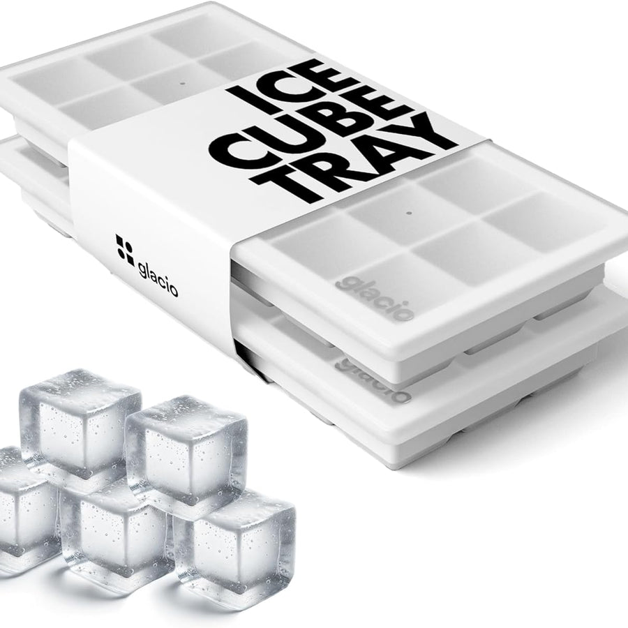 Ice Cube Tray – Small Silicone Molds with Lids, Bpa-Free and Flexible for Cocktails and Beverages – Set of 2