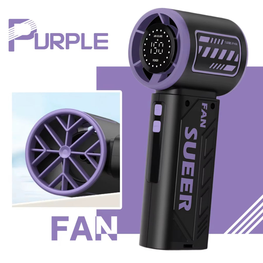 BAOTAI Mini Handheld Portable Fan - Portable Turbo Fan with 150 Wind Speed, 3600Mah & Type-C USB Chargin Fan