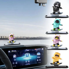 Dashboard Car Ornaments Skateboard Bear Sliding Bear Creative Car Cartoon Interior Decoration Interior Accessories