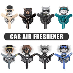 Rotating Pilot Bear Ornaments Outlet Car Air Freshener Vent Clip Perfume Airplane Fragrance Diffuser Decorations Accessories Men