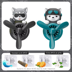 Rotating Pilot Bear Ornaments Outlet Car Air Freshener Vent Clip Perfume Airplane Fragrance Diffuser Decorations Accessories Men
